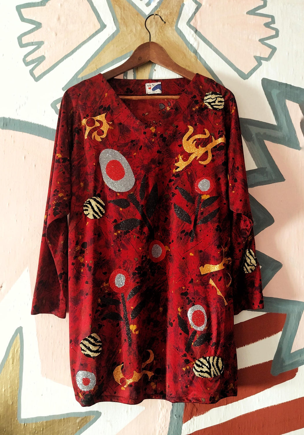 Burgundy Retro Dress