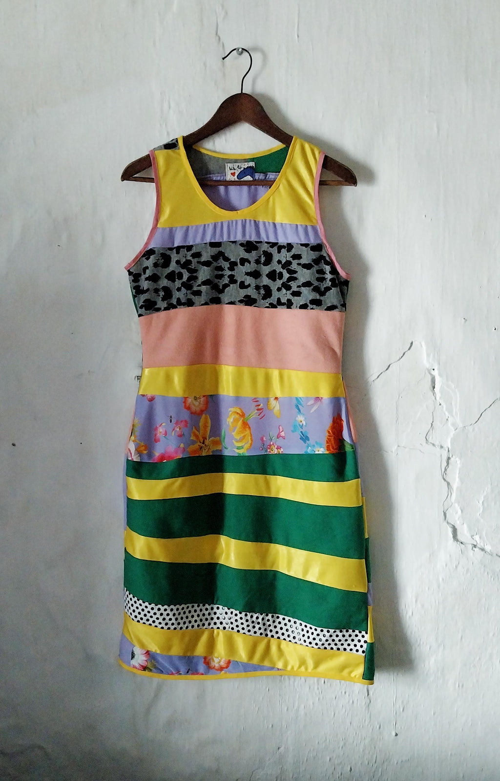 Pink Green Yellow Dress