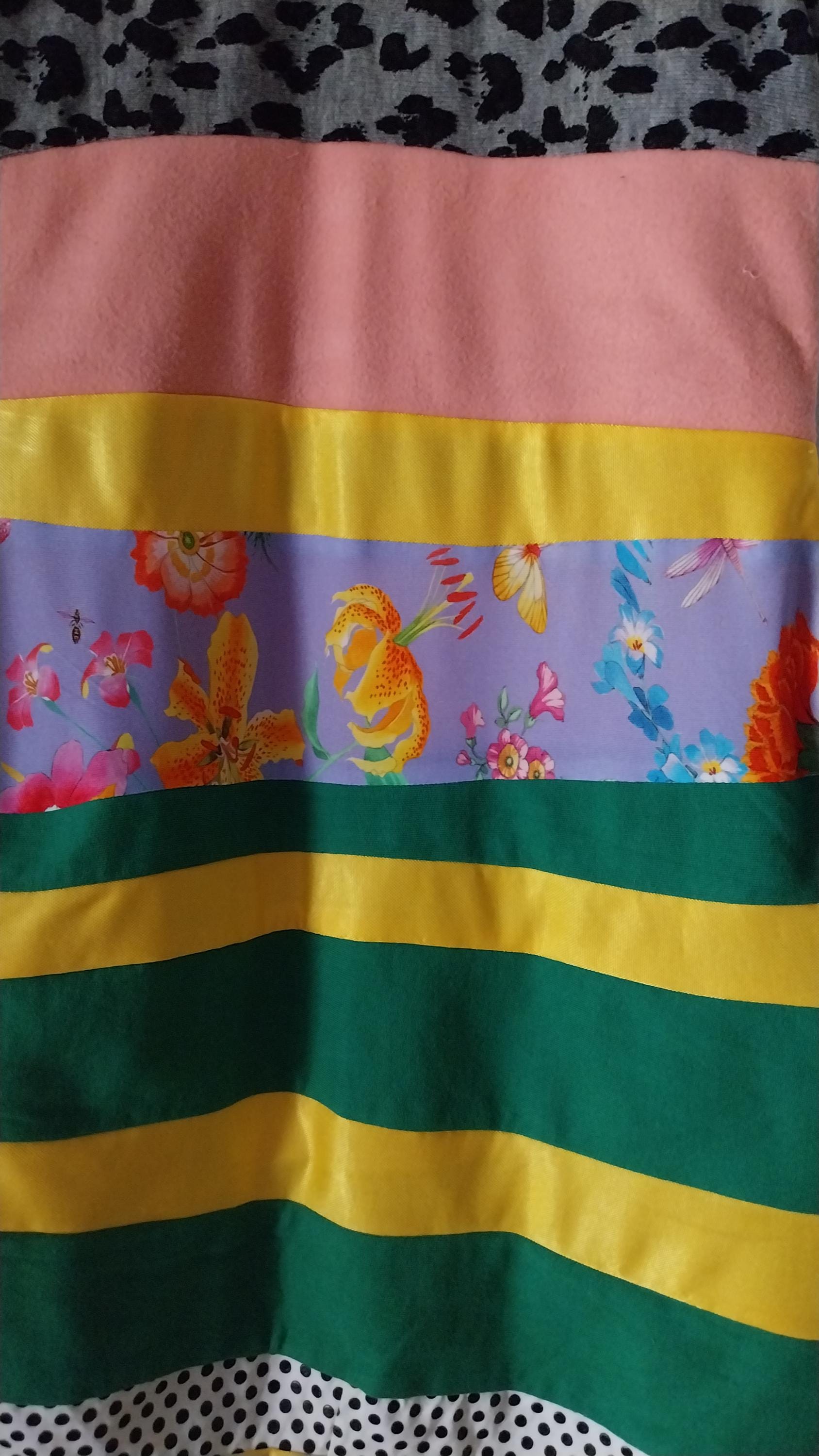 Pink Green Yellow Dress