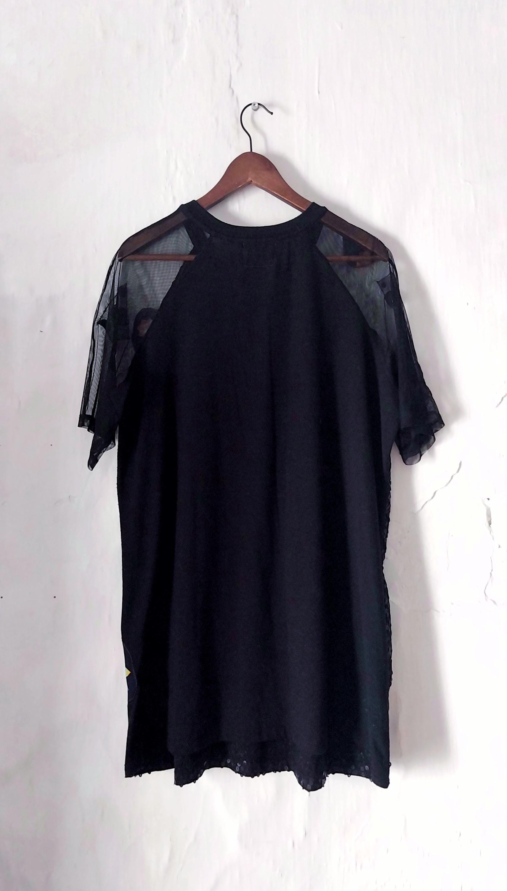 Black Glittered Shirt Dress