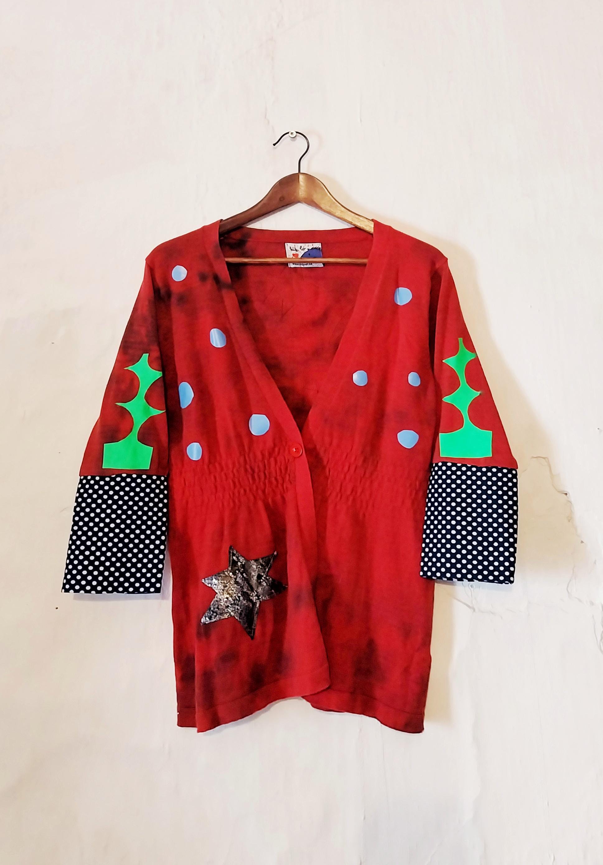 Blue Bunny Upcycled Cardigan