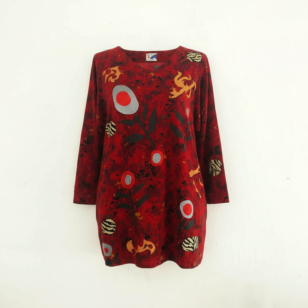 Burgundy Retro Dress