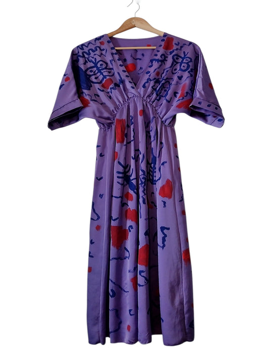 Lilac Hand-Painted Dress